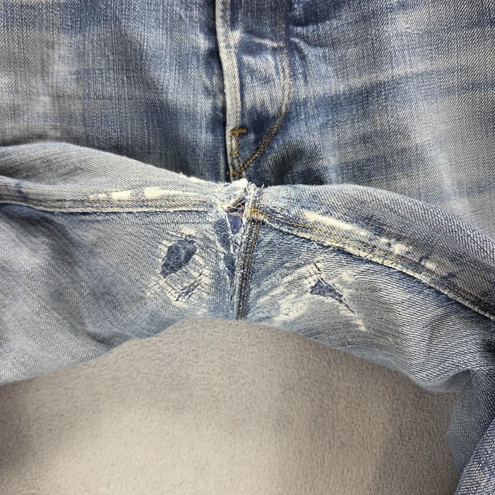 VTG Levis Engineered Jeans Mens Blue Buckle Back Twisted Button Fly Fits 33x30